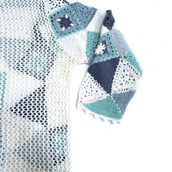 Vintage BEA CLASSICS Crochet Sweater Size L - Picture 7 of 12